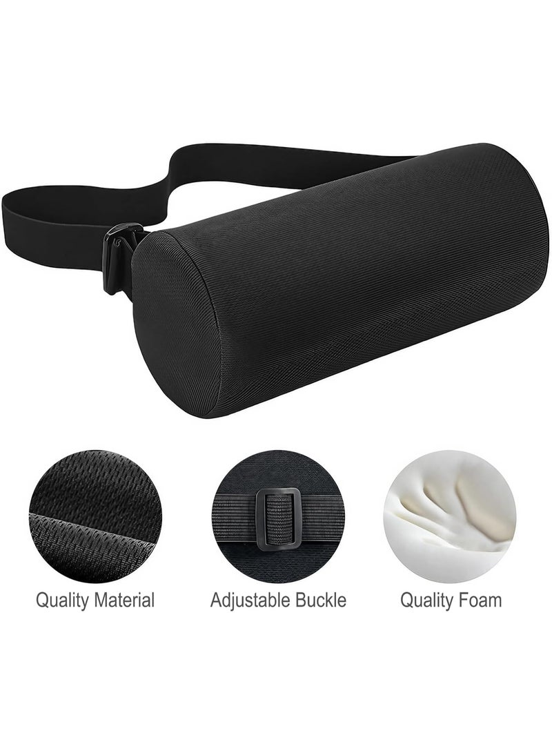 وسادة دعم ظهر إسفنج ذاكرة – وسادة مريحة لدعم أسفل الظهر للكرسي، العربية، السفر والعمل مع غطاء قابل للتنفس - Image 4